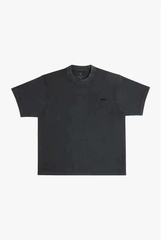 Peace Basics Pigment Dye T Shirt - Black sold by Peace-Collective