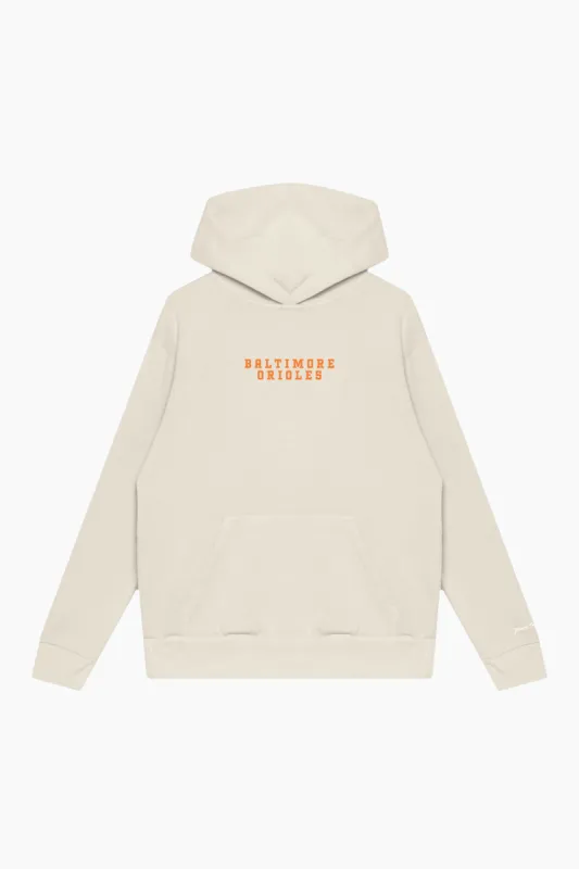 Baltimore Orioles Heavyweight Hoodie - Ivory sold by Peace-Collective