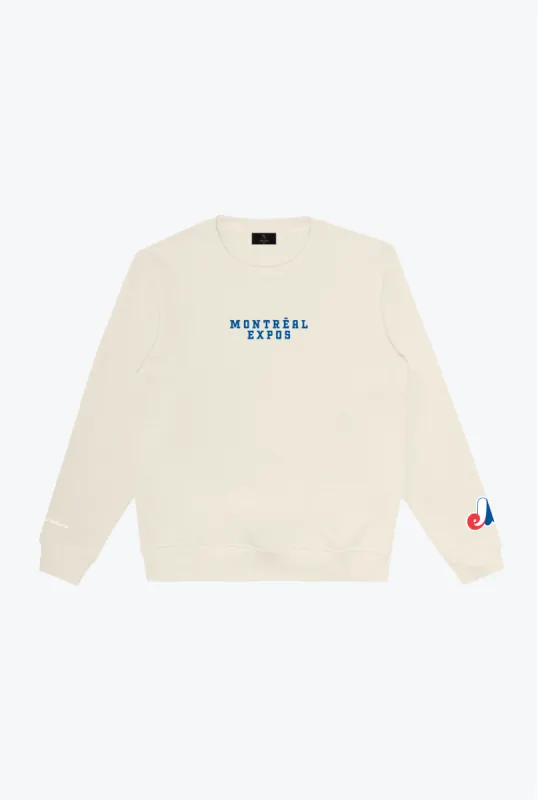 Montréal Expos Heavyweight Crewneck - Ivory sold by Peace-Collective