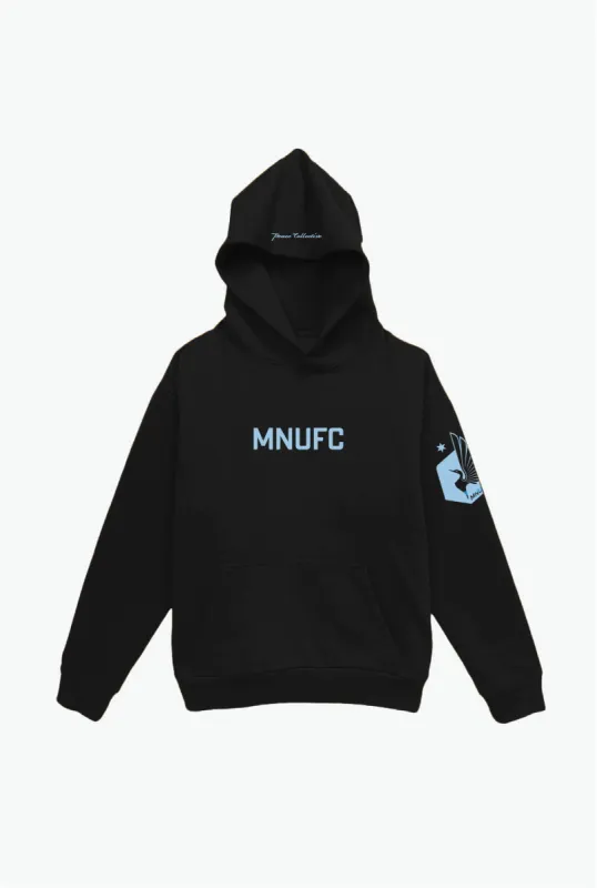 Minnesota United FC Essentials Heavyweight Hoodie - Black sold by Peace-Collective
