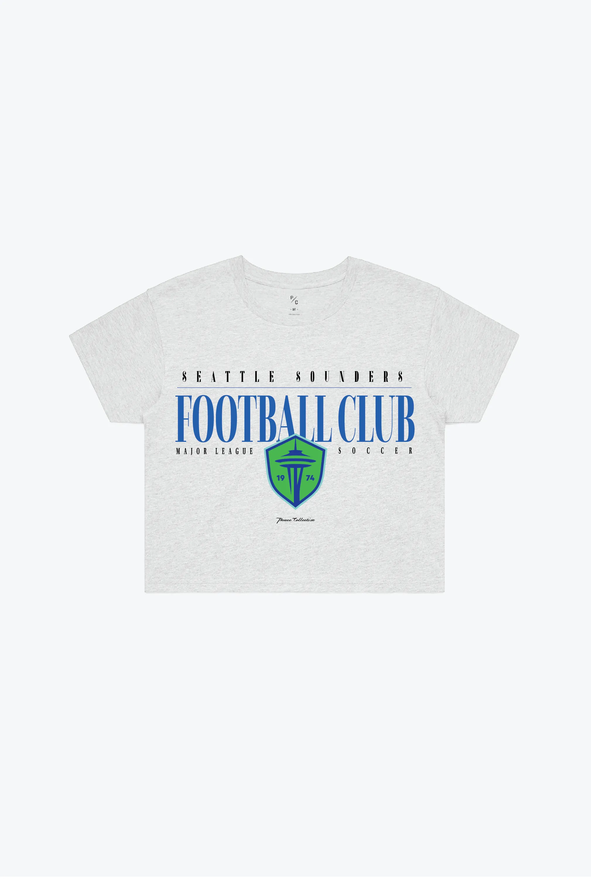Seattle Sounders FC Throwback Cropped T-Shirt - Ash Grey sold by Peace-Collective