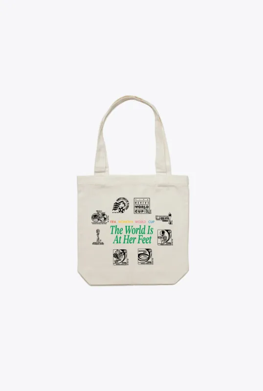 The World is at Her Feet Tote - Natural sold by Peace-Collective