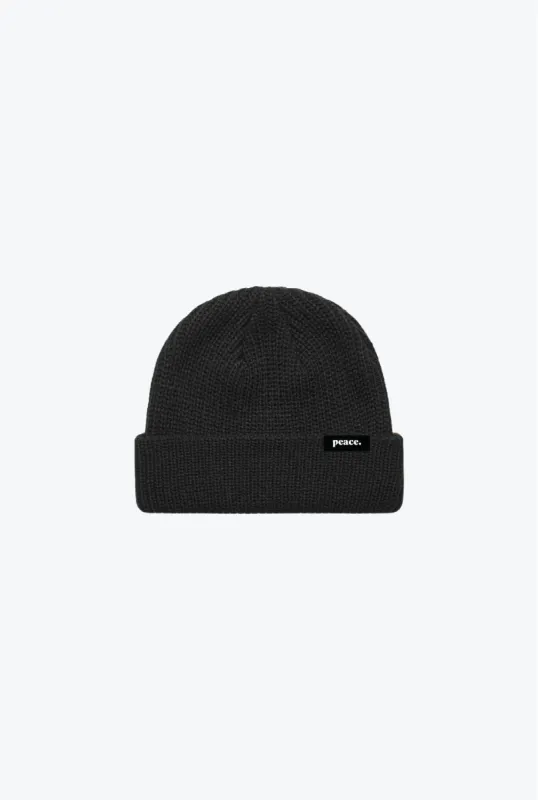 Peace Fisherman Beanie - Black sold by Peace-Collective