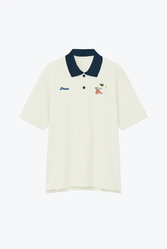 P/C x Babar Polo T-Shirt - Ivory sold by Peace-Collective
