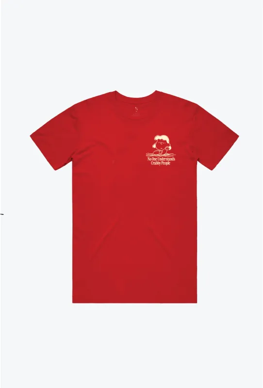 P/C x Peanuts Crabby People T-Shirt - Red sold by Peace-Collective