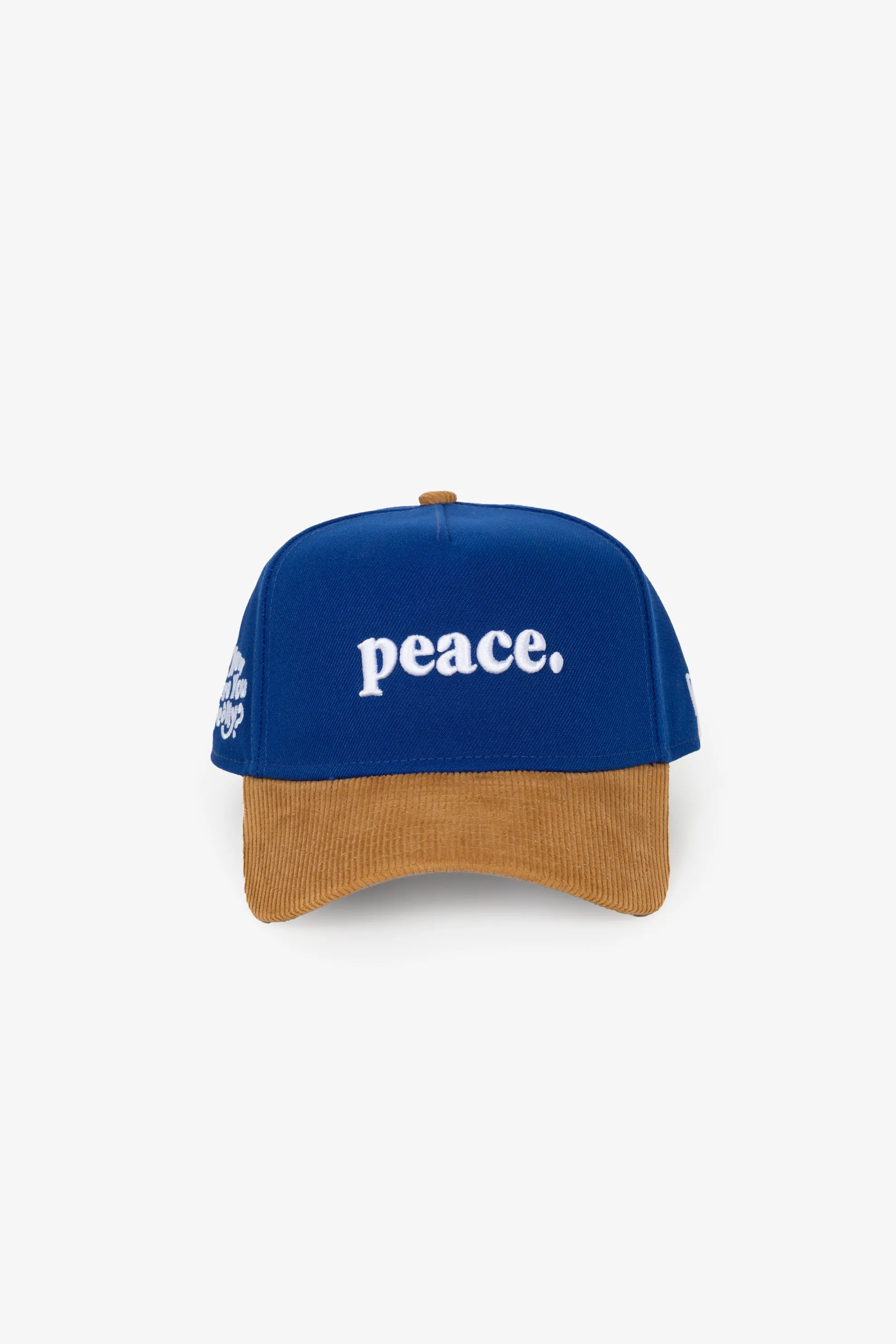 Peace How Are You Really 9FORTY Adjustable Cap - Royal/ Wheat Corduroy sold by Peace-Collective