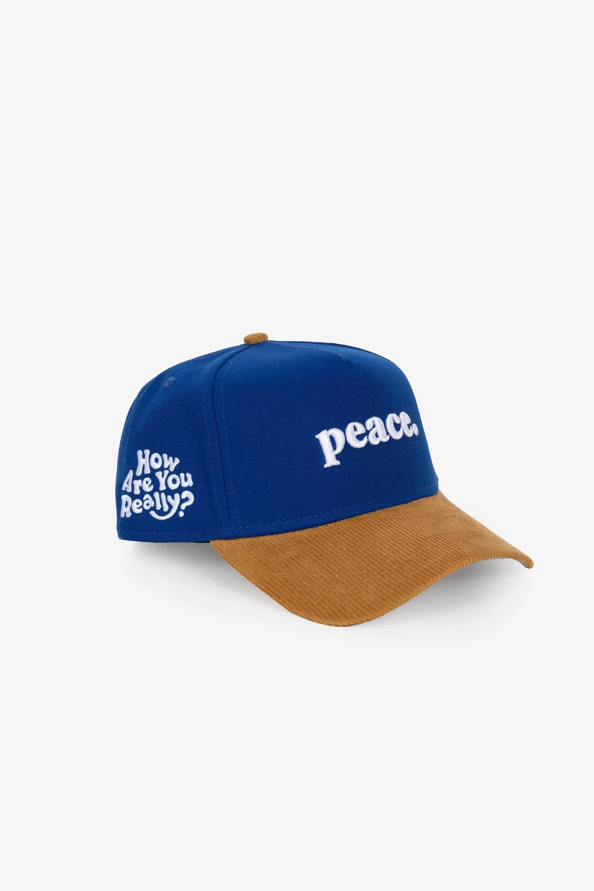 Peace How Are You Really 9FORTY Adjustable Cap - Royal/ Wheat Corduroy sold by Peace-Collective product image thumbnail 2