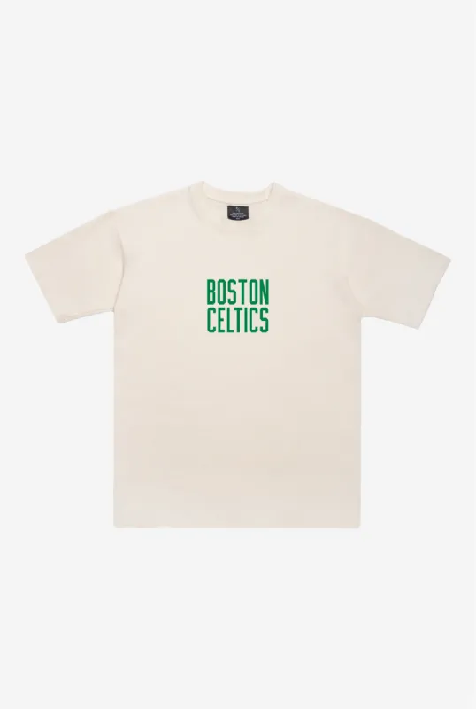Boston Celtics Heavyweight T-Shirt - Natural sold by Peace-Collective