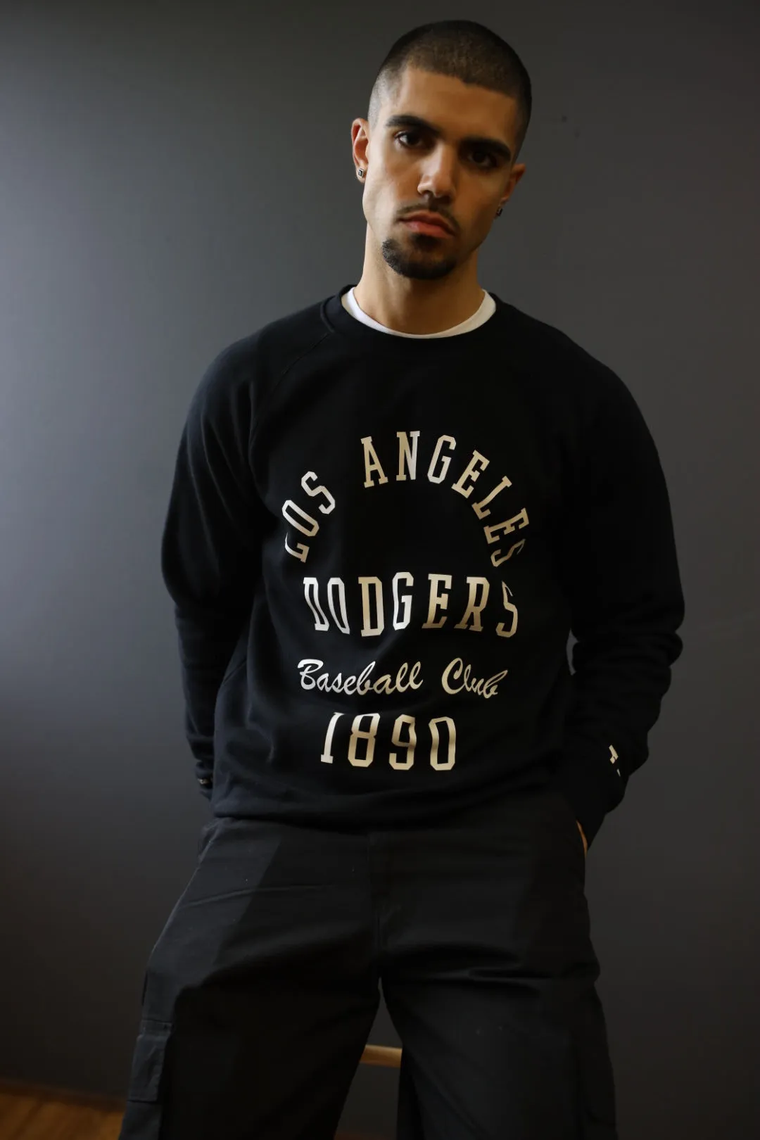 Los Angeles Dodgers Heavyweight Crewneck - Black sold by Peace-Collective product image thumbnail 4