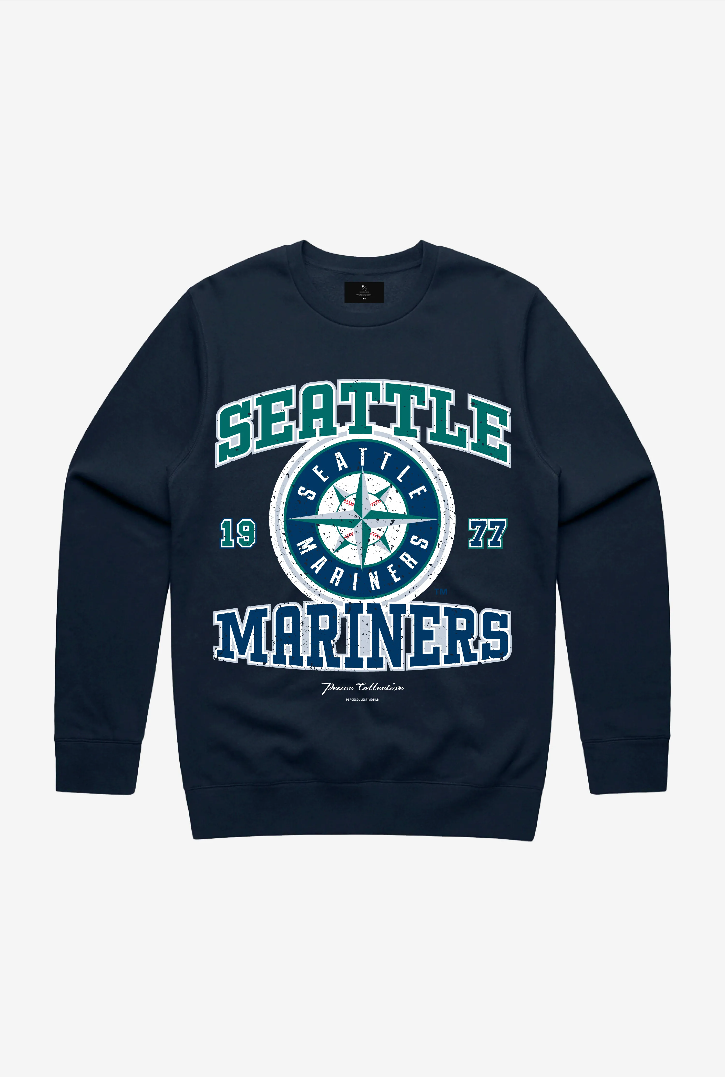 Seattle Mariners Vintage Washed Crewneck - Navy sold by Peace-Collective