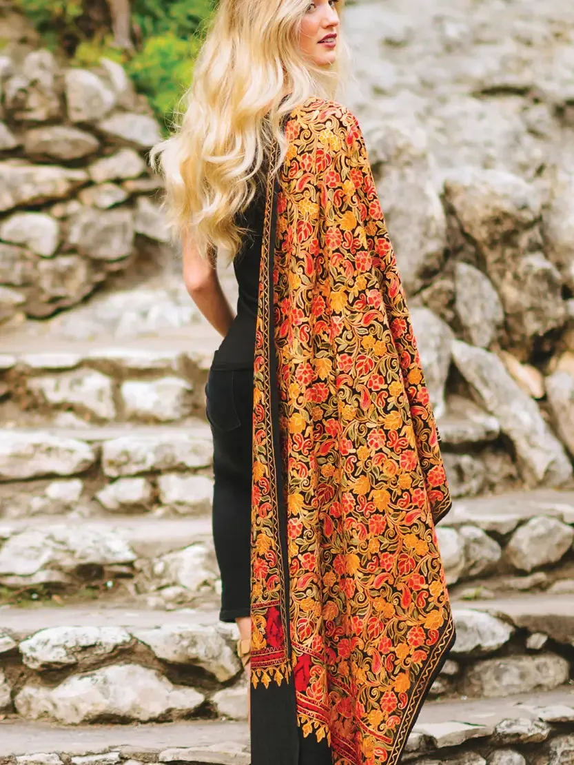 Sabari Embroidered Wool Shawl sold by Pure Art product image thumbnail 2