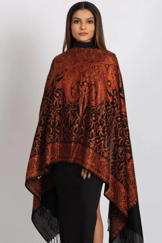Sanika Embroidered Wool Shawl sold by Pure Art