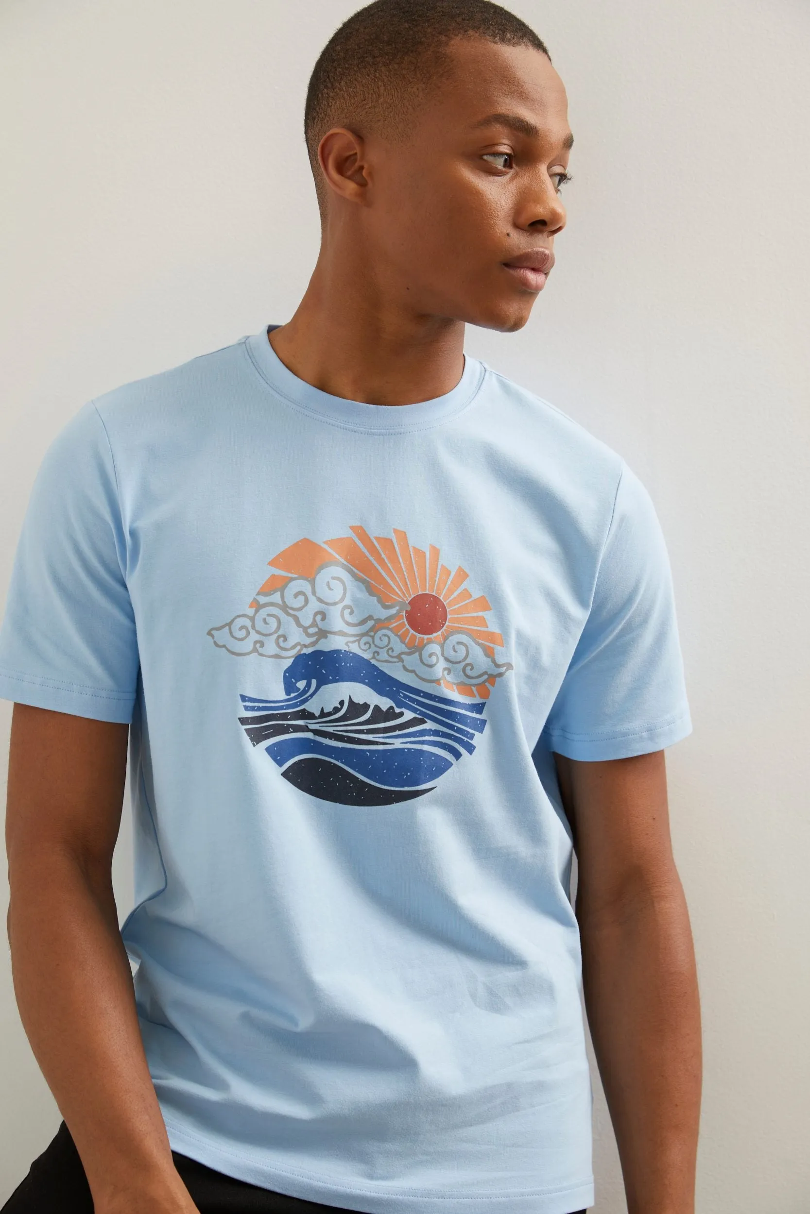 Ocean print t-shirt sold by Tristan Style