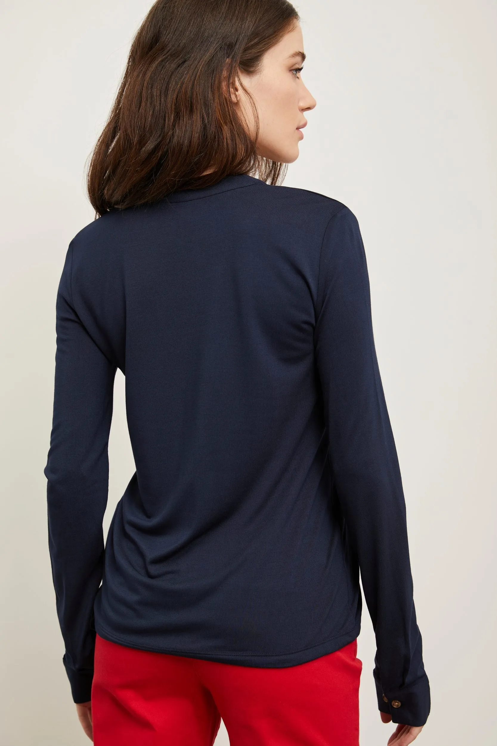 Jersey top tied at front sold by Tristan Style product image thumbnail 5