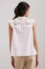 Lace sleeveless blouse sold by Tristan Style