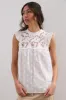 Lace sleeveless blouse sold by Tristan Style