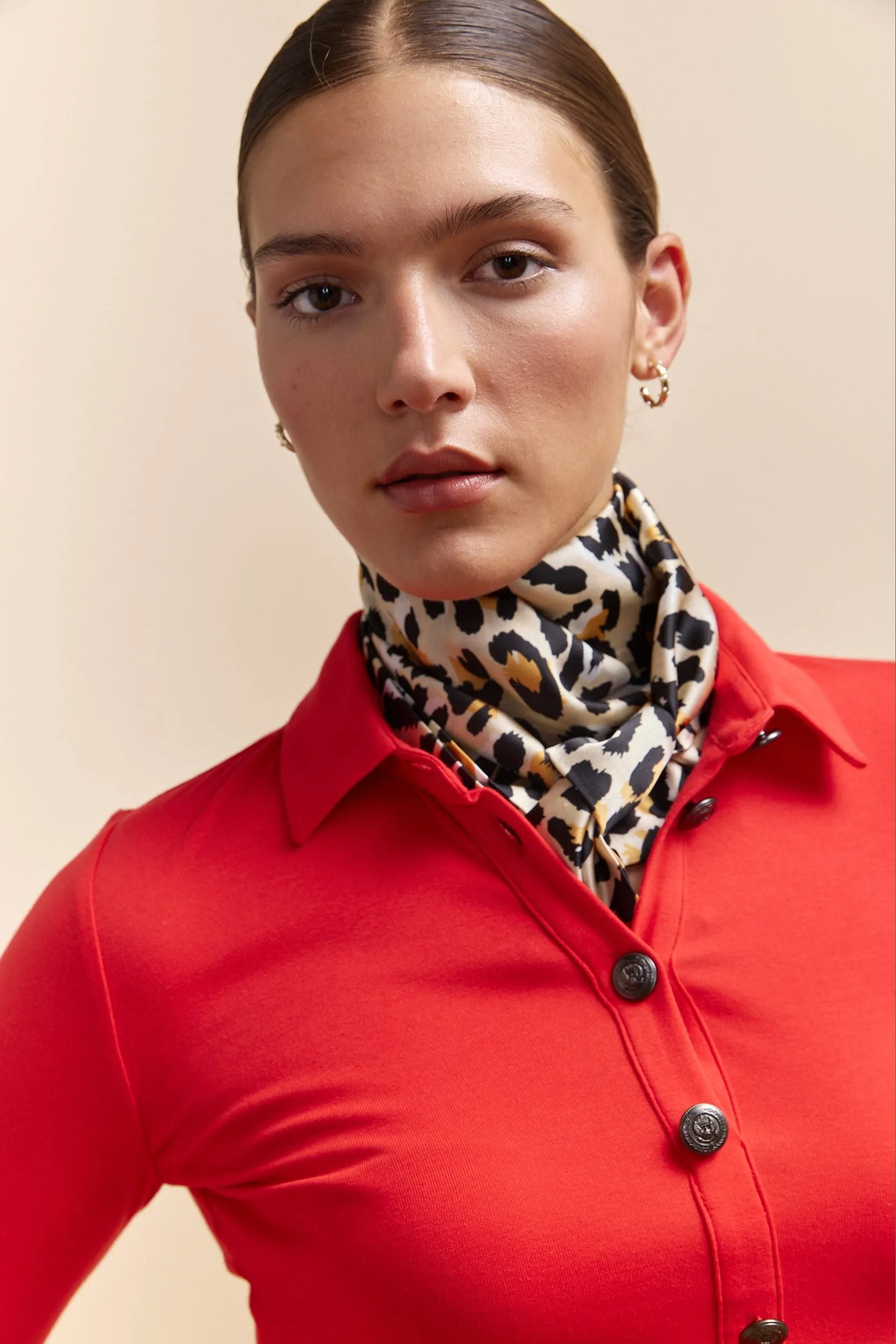 Leopard print scarf sold by Tristan Style product image thumbnail 2