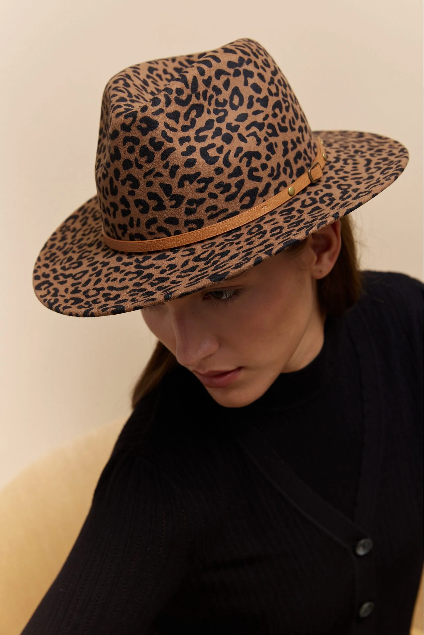 Leopard-print hat sold by Tristan Style product image thumbnail 2