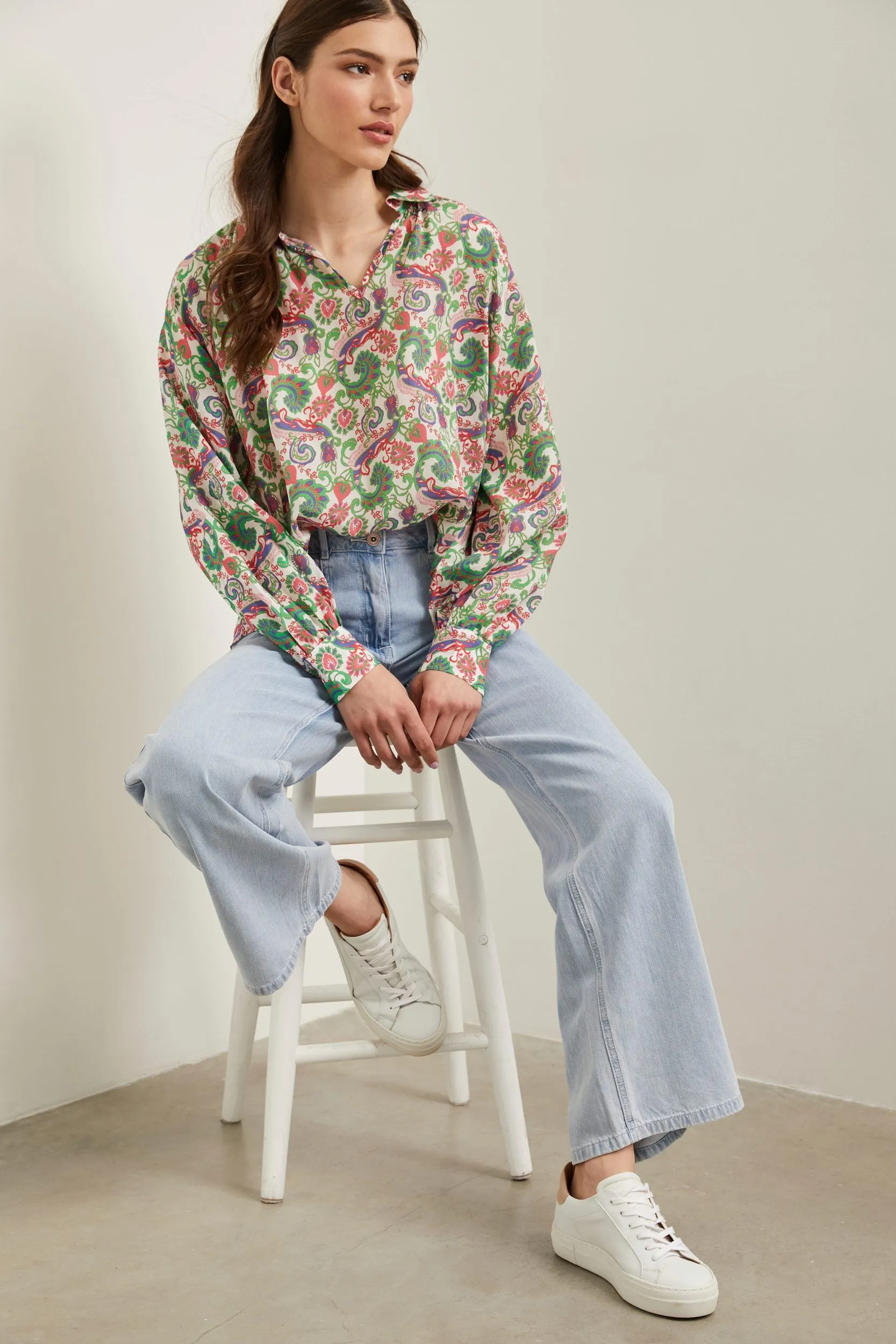 Wide leg tencel pant sold by Tristan Style