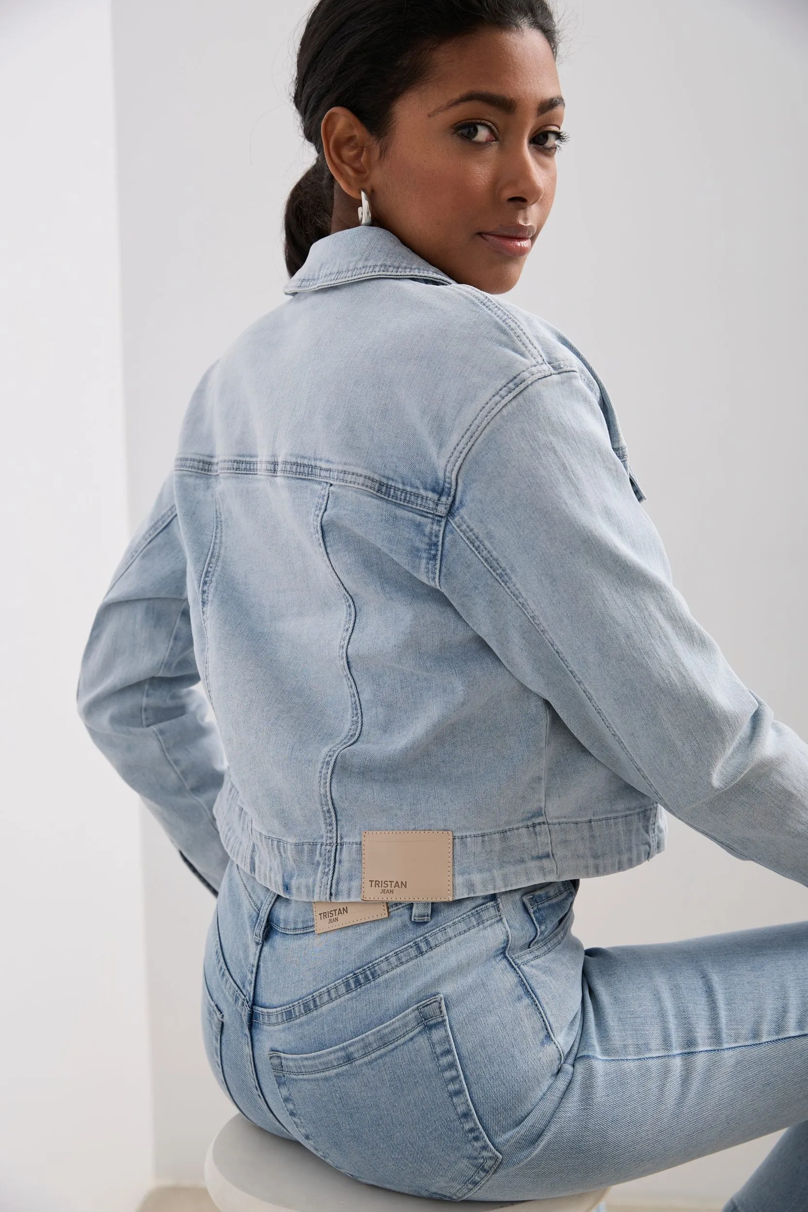 Casual denim jacket sold by Tristan Style product image thumbnail 2