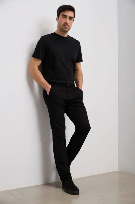 Slim fit slash pocket stretch pants sold by Tristan Style