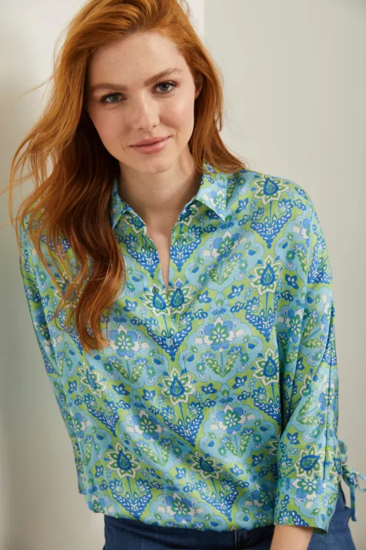 Oversized printed blouse with sold by Tristan Style