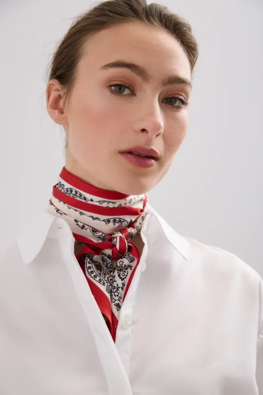 Oblong printed scarf sold by Tristan Style