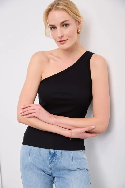 One shoulder rib top sold by Tristan Style