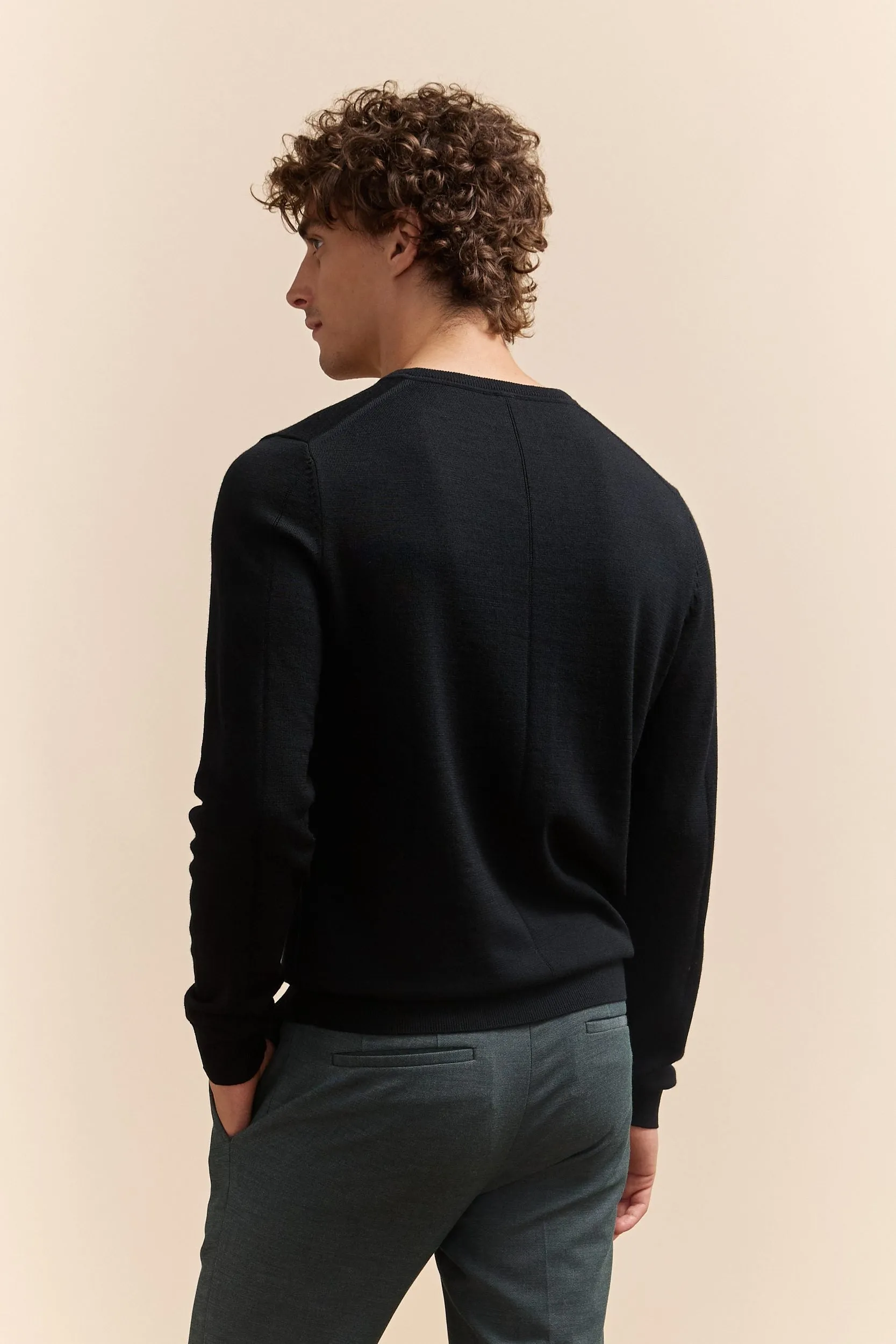 Merino wool V-neck sweater sold by Tristan Style product image thumbnail 4