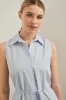 Striped shirt dress with frill sold by Tristan Style
