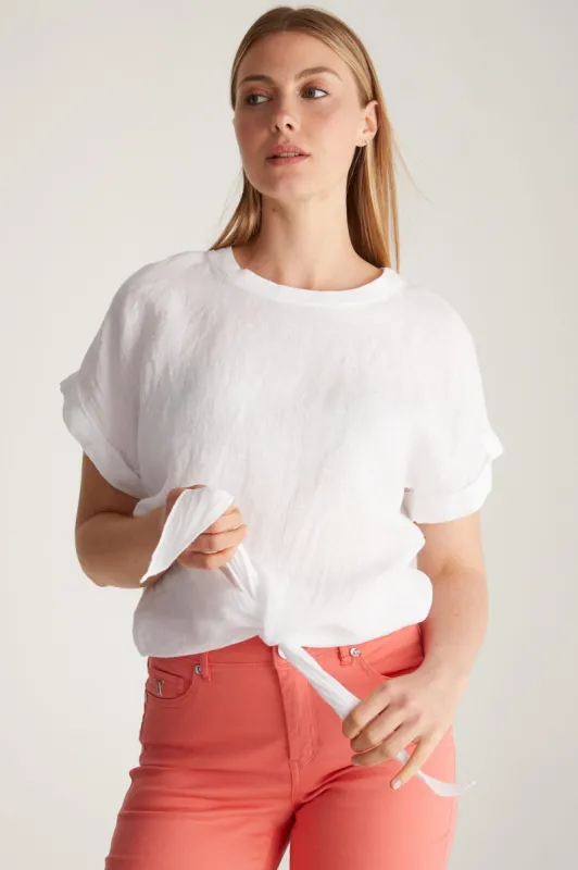 Dropped shoulder top tied at front sold by Tristan Style