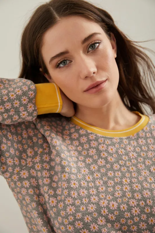 Floral crew neck sweater sold by Tristan Style