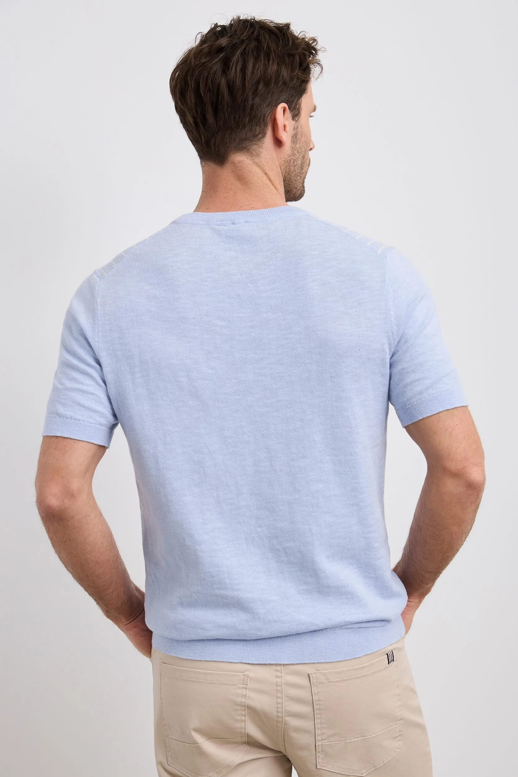 Striped crew neck sweater sold by Tristan Style product image thumbnail 2