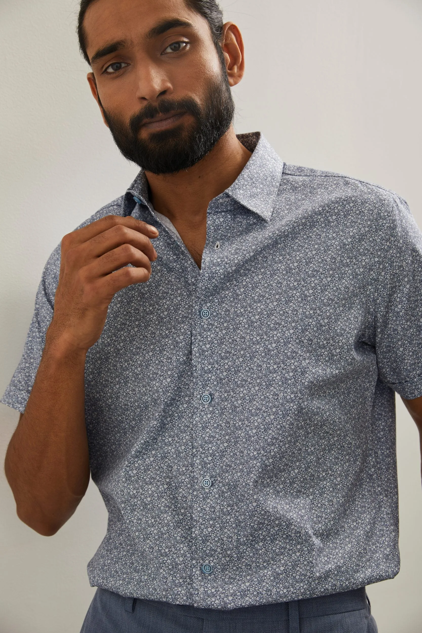 Floral print Fitted shirt sold by Tristan Style product image thumbnail 2