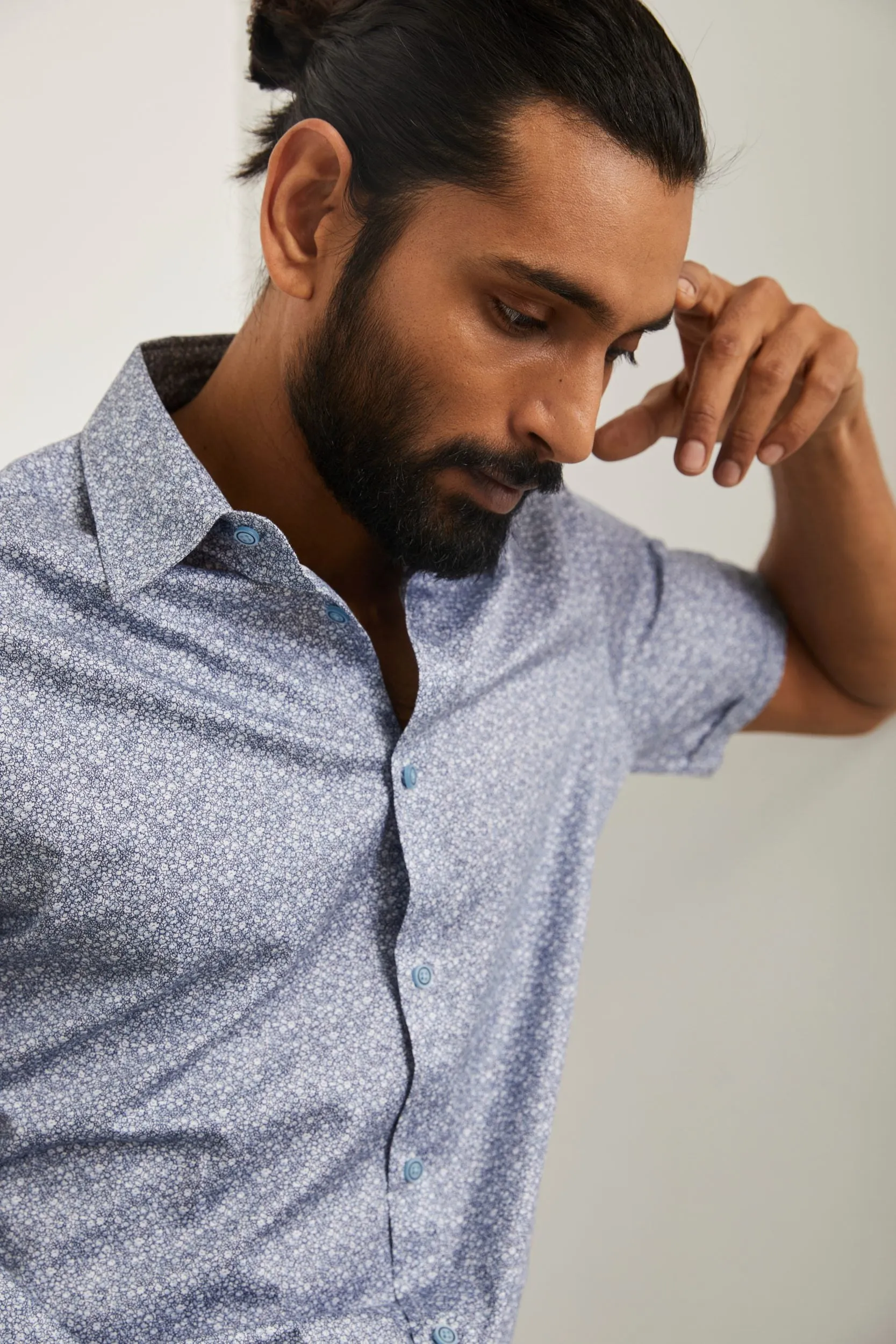 Floral print Fitted shirt sold by Tristan Style product image thumbnail 4