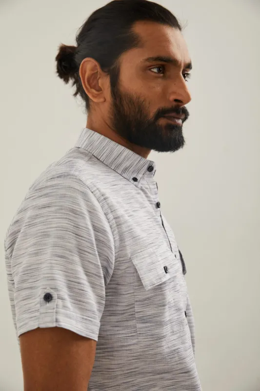 Textured semi-fitted shirt sold by Tristan Style