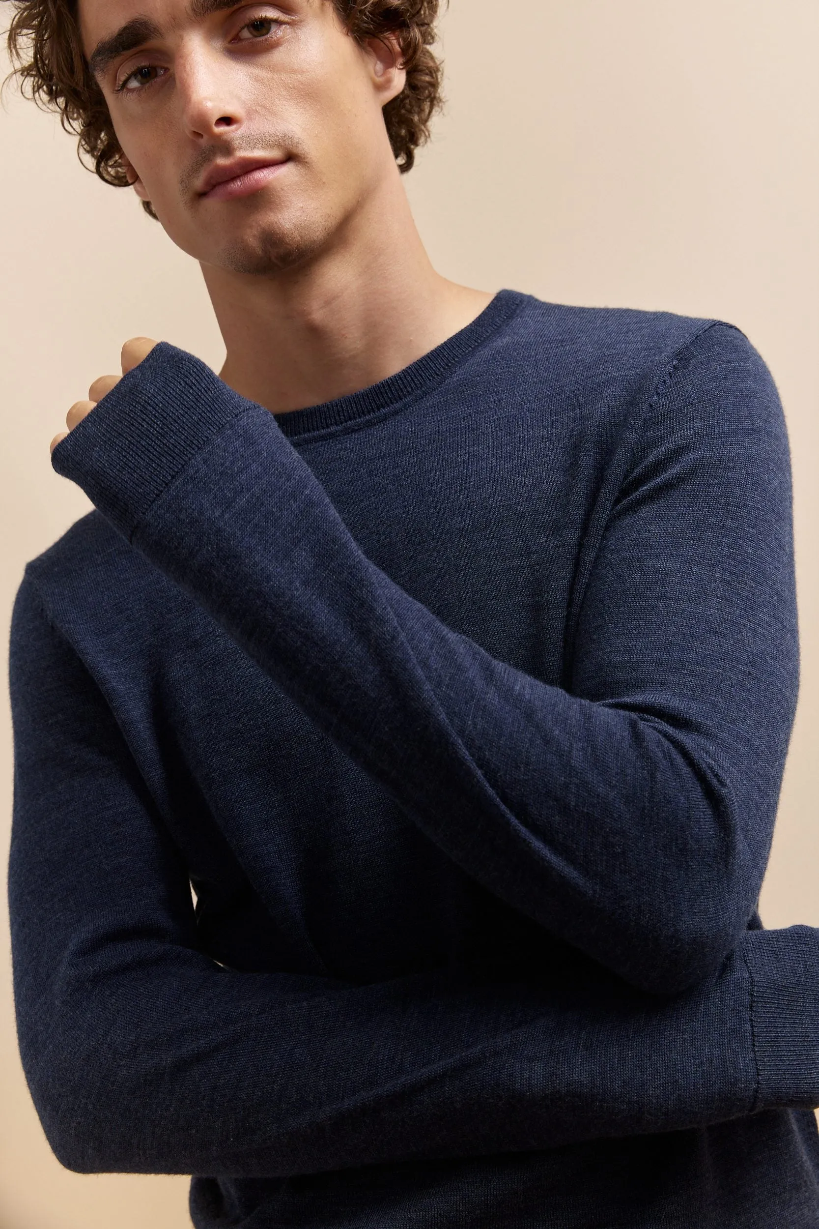 Merino wool crew neck sweater sold by Tristan Style product image thumbnail 3