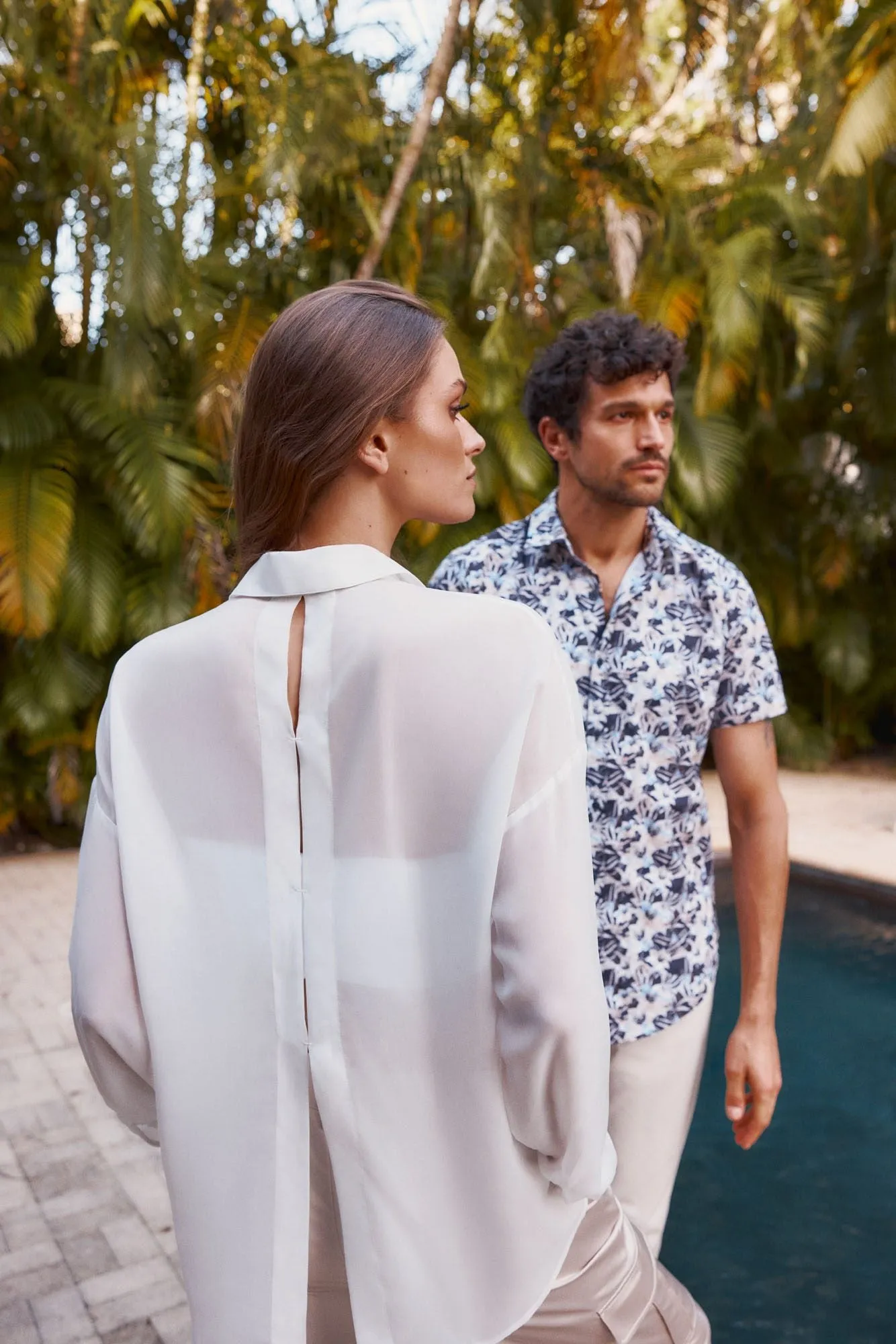 Sheer oversized blouse with open back sold by Tristan Style product image thumbnail 4