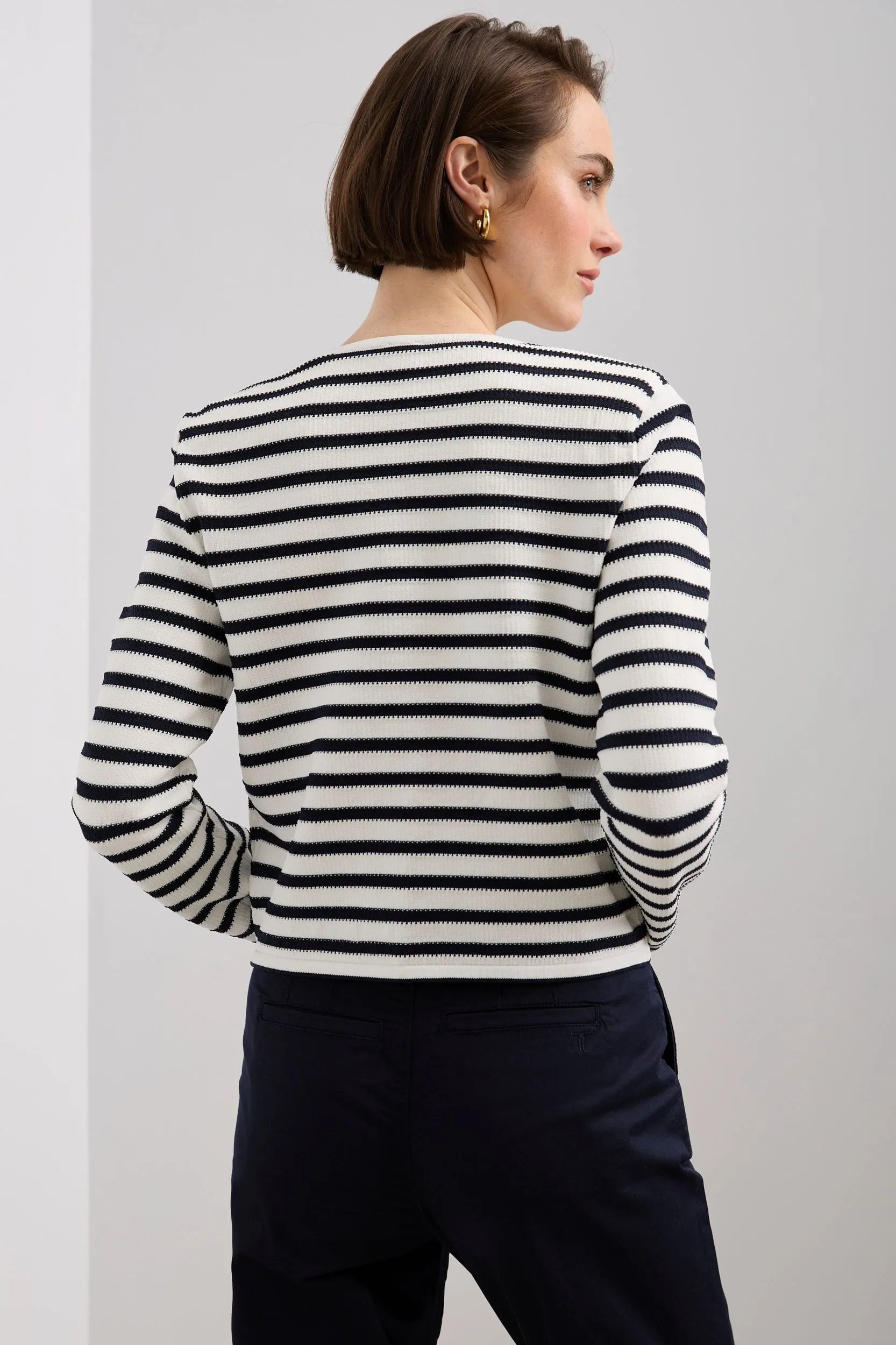 Striped knit cardigan sold by Tristan Style product image thumbnail 2