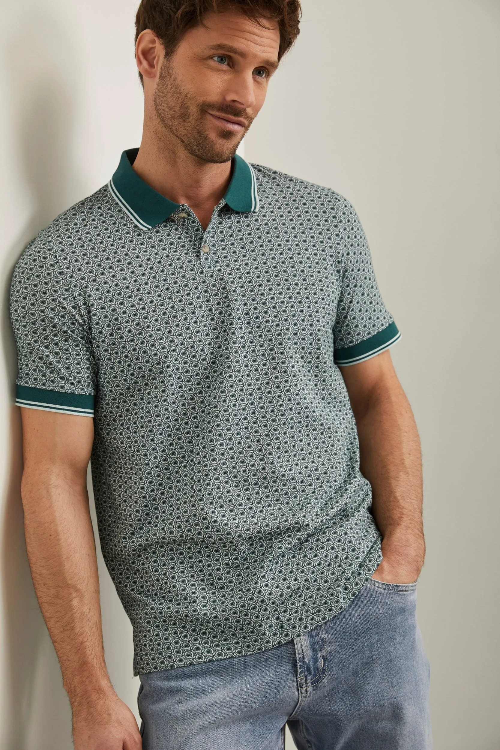 Graphic print polo sold by Tristan Style product image thumbnail 2