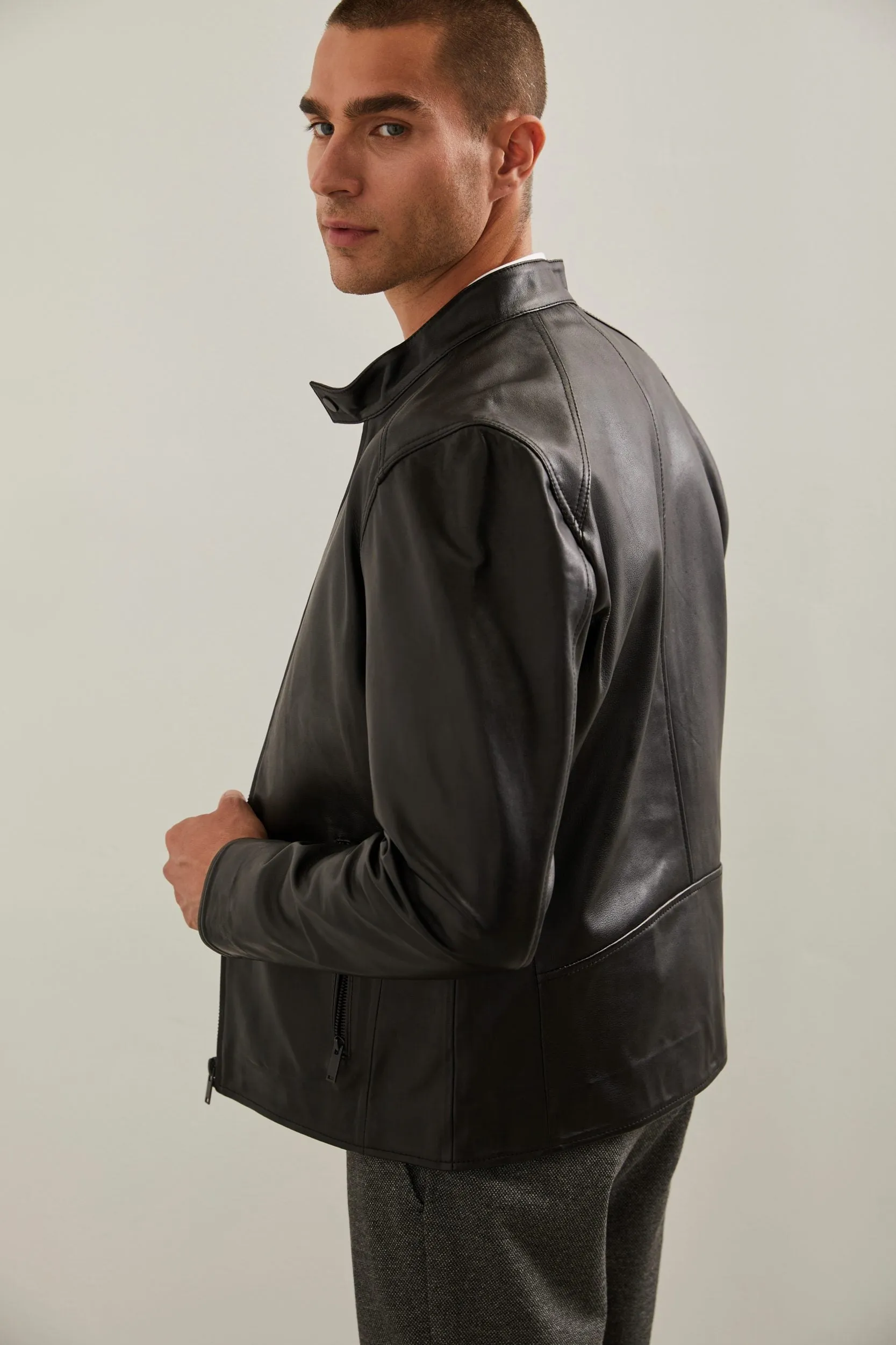 Leather jacket sold by Tristan Style product image thumbnail 4