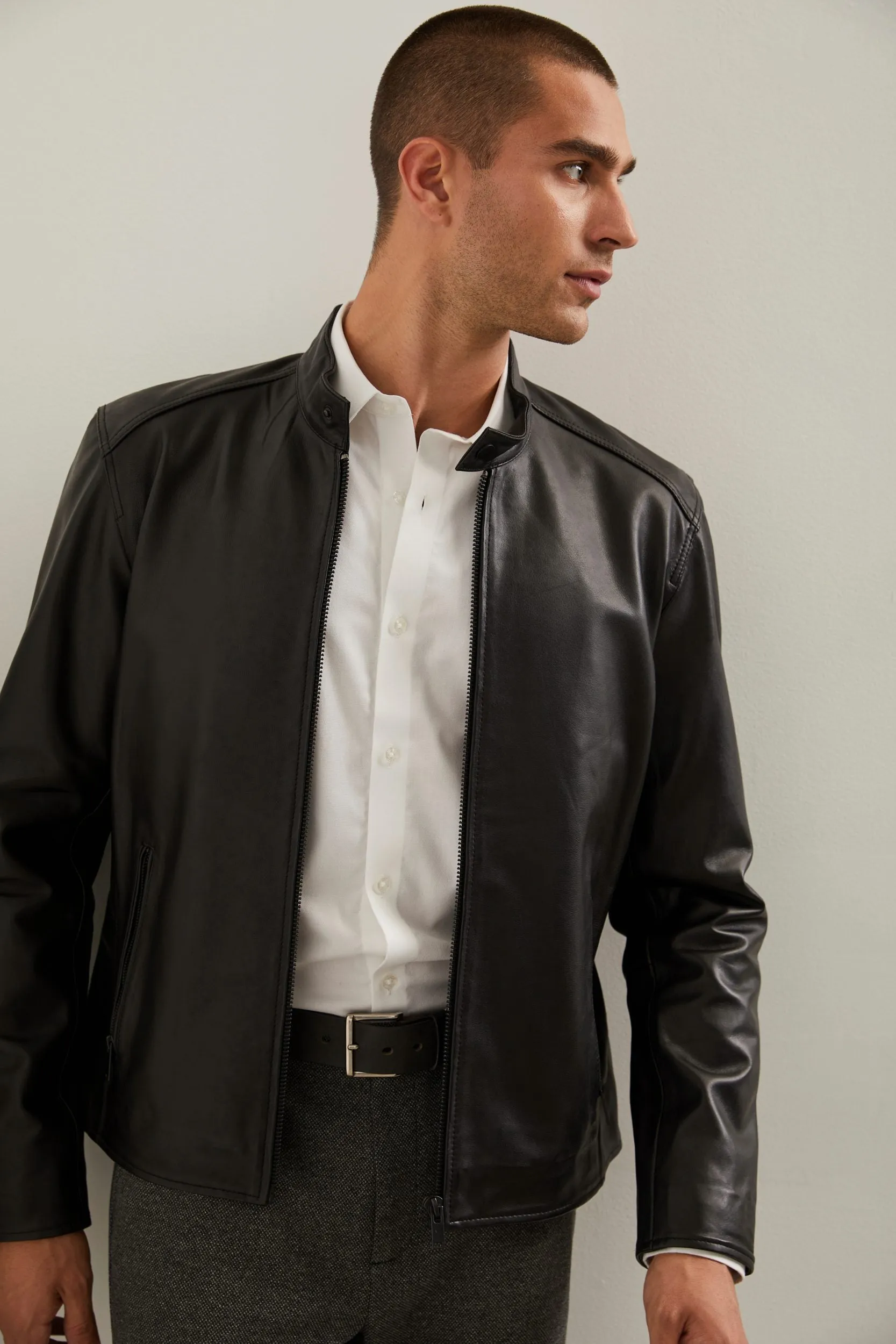 Leather jacket sold by Tristan Style product image thumbnail 3