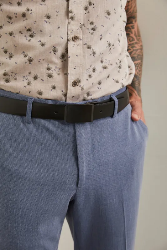 Plate buckle reversible belt sold by Tristan Style