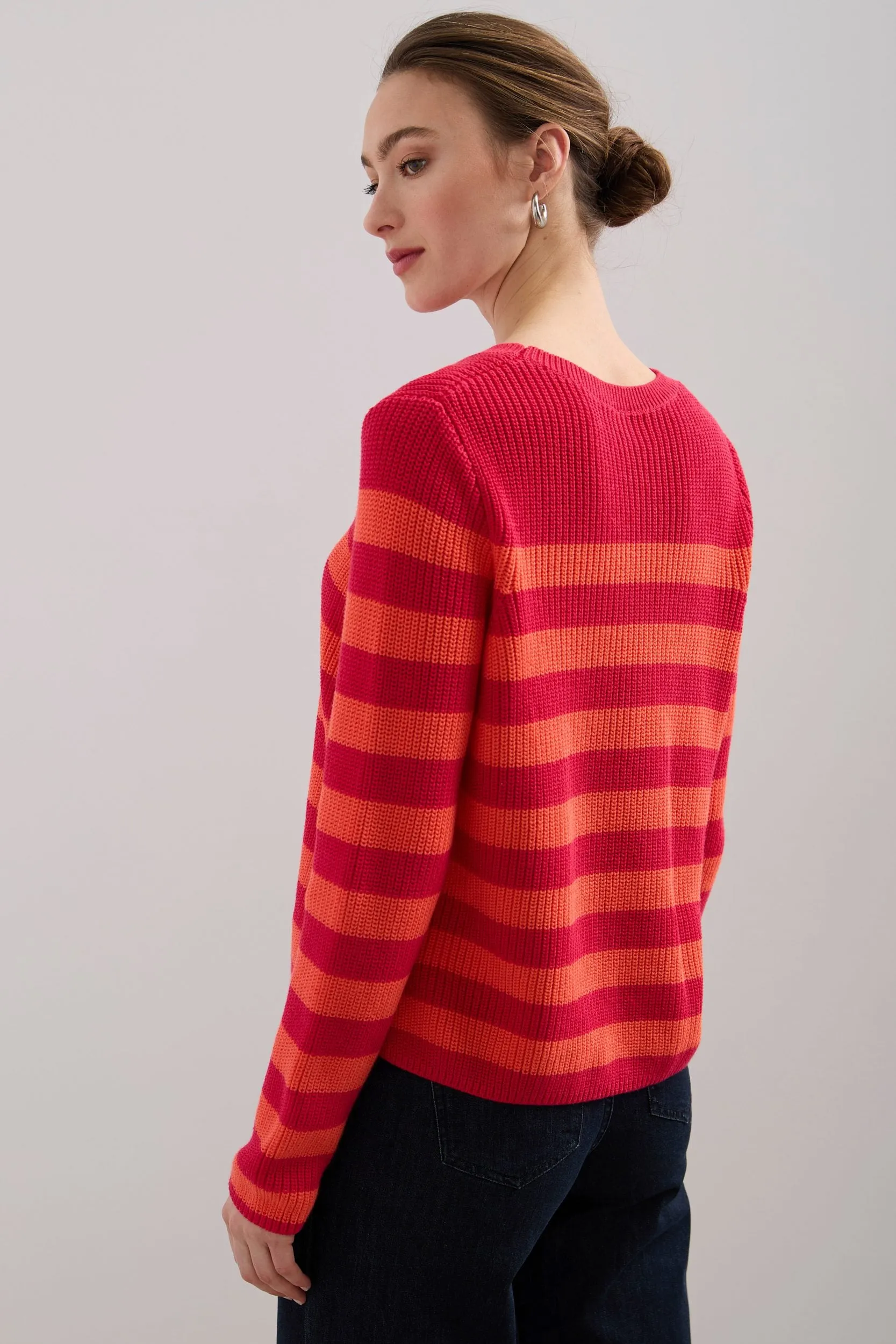 Crew neck stripe sweater sold by Tristan Style product image thumbnail 2