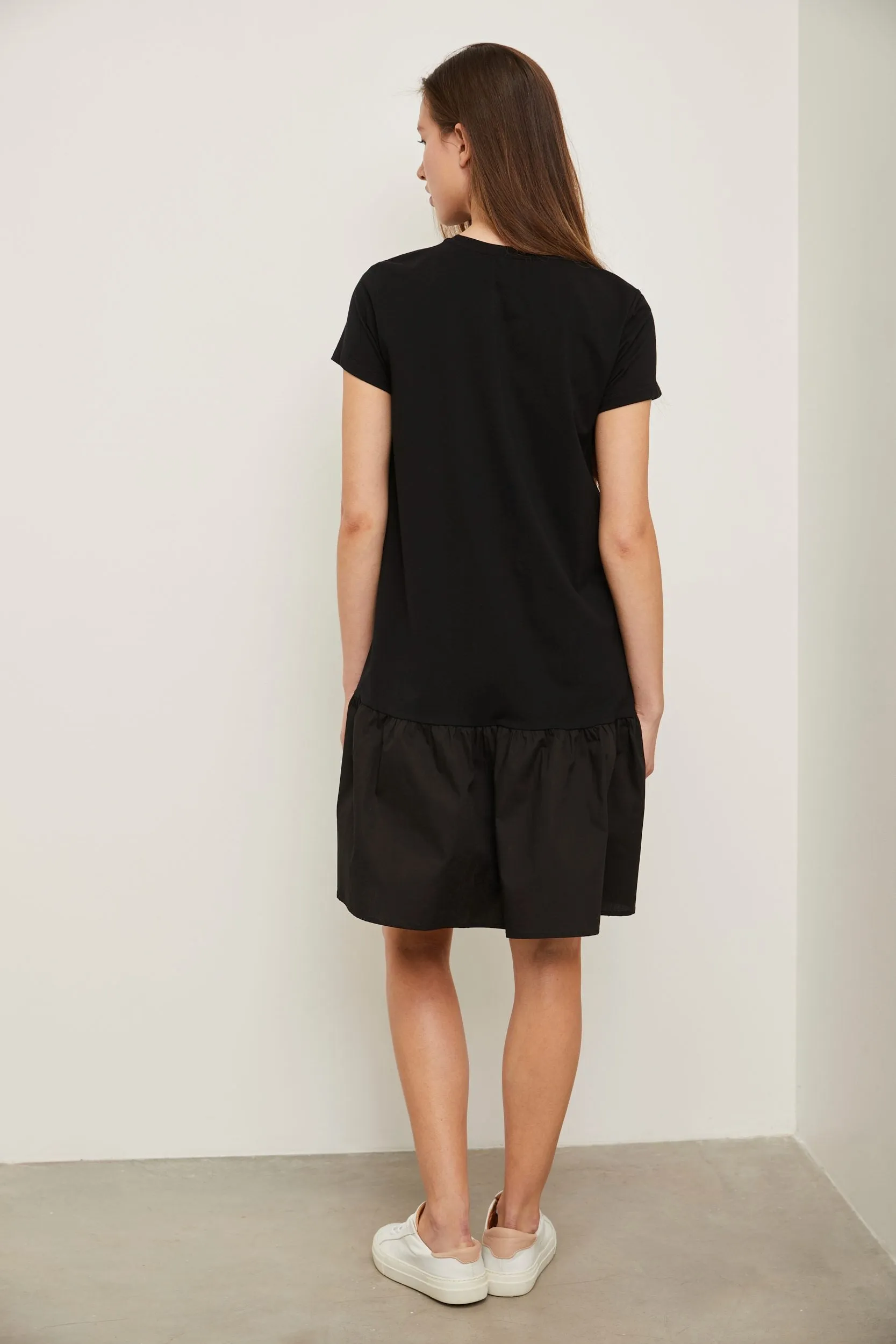 Jersey dress with poplin frill sold by Tristan Style product image thumbnail 2