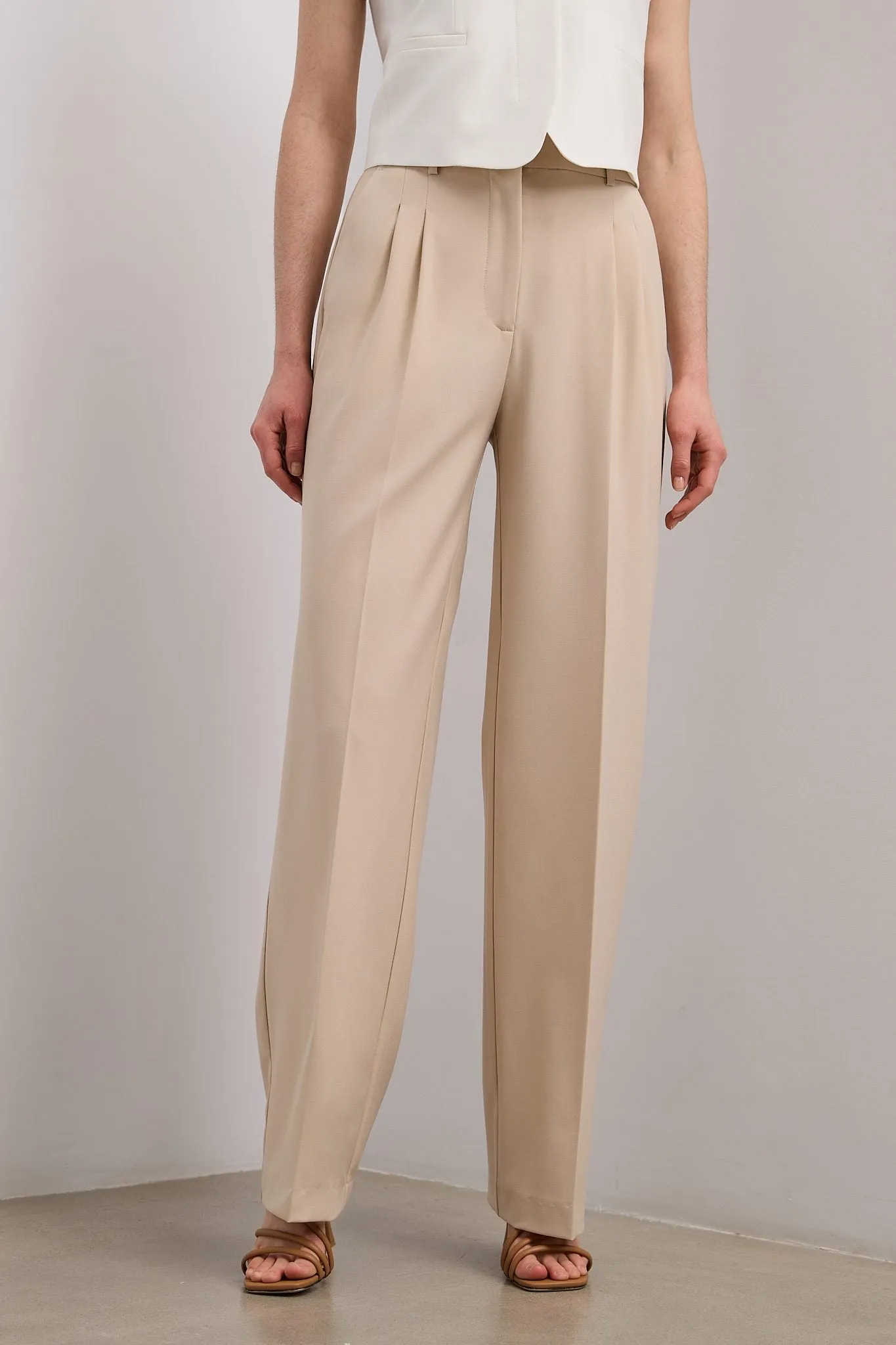 Wide leg pant with pleats sold by Tristan Style product image thumbnail 3