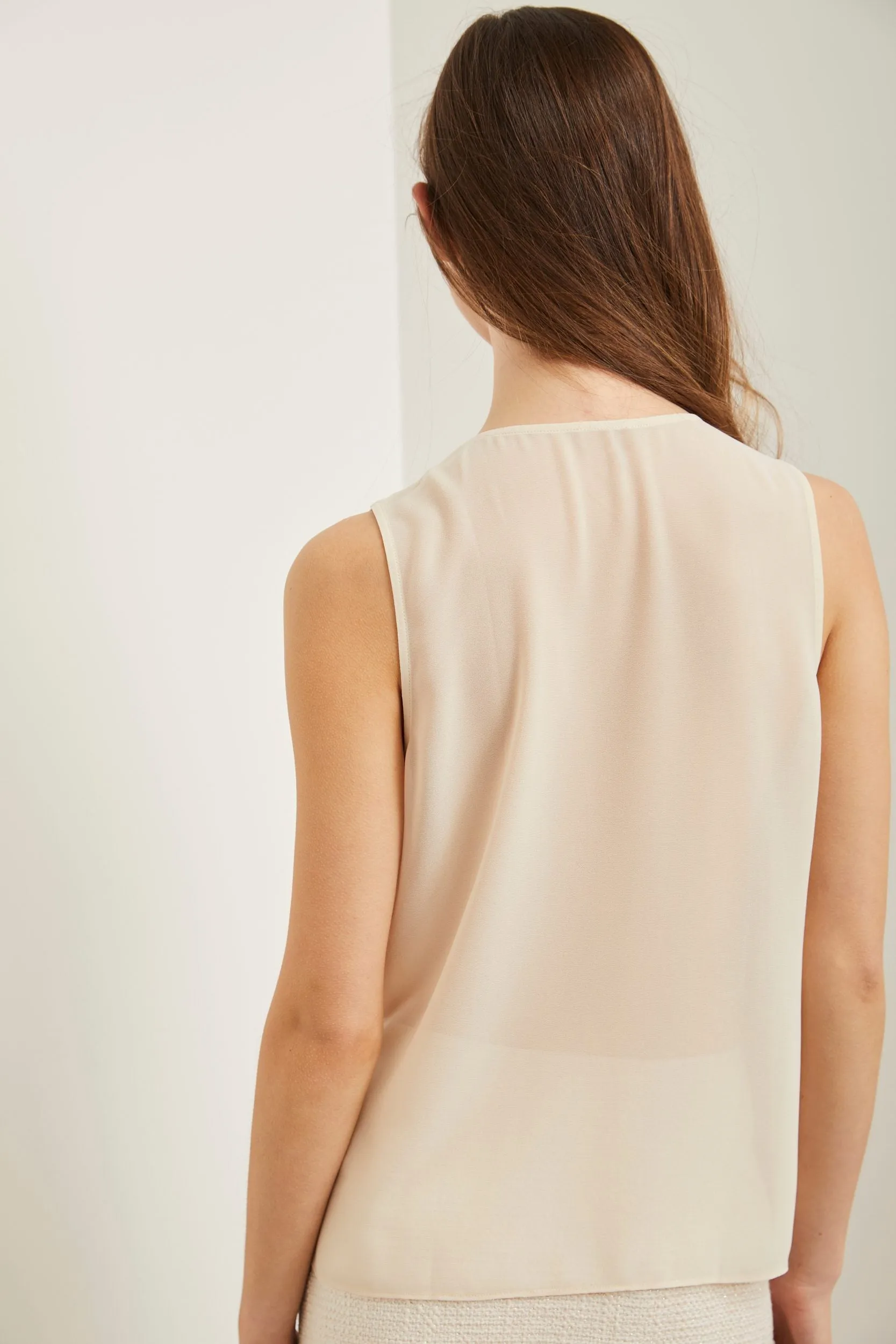 Sleeveless top with sequined front sold by Tristan Style product image thumbnail 4