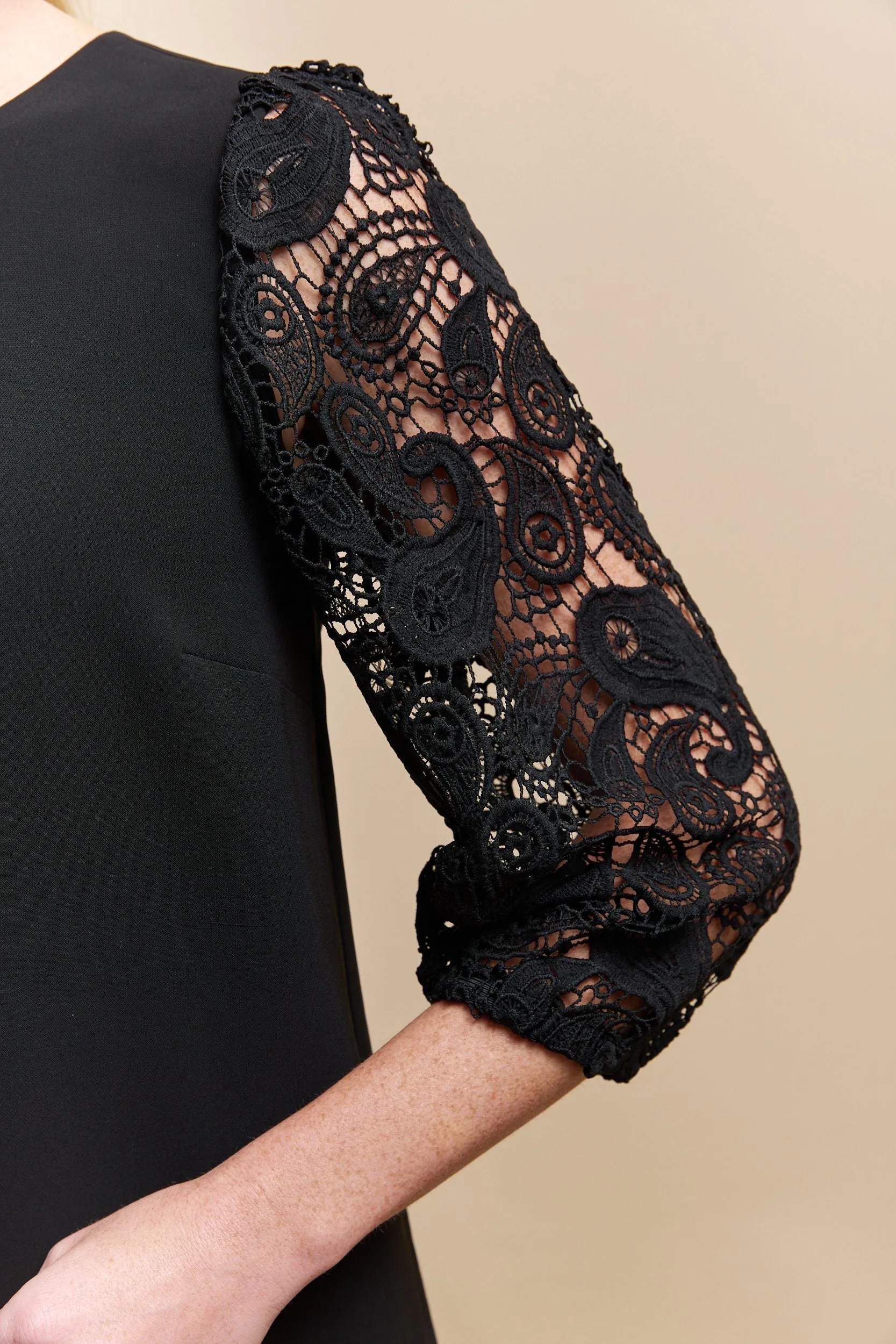 Straight dress with lace sleeves sold by Tristan Style product image thumbnail 4