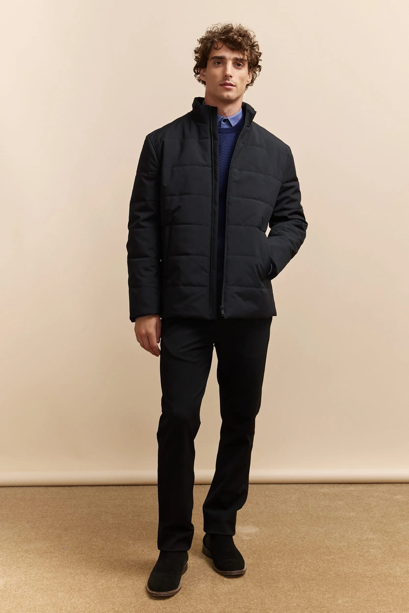 Quilted coat with zip closure sold by Tristan Style product image thumbnail 4