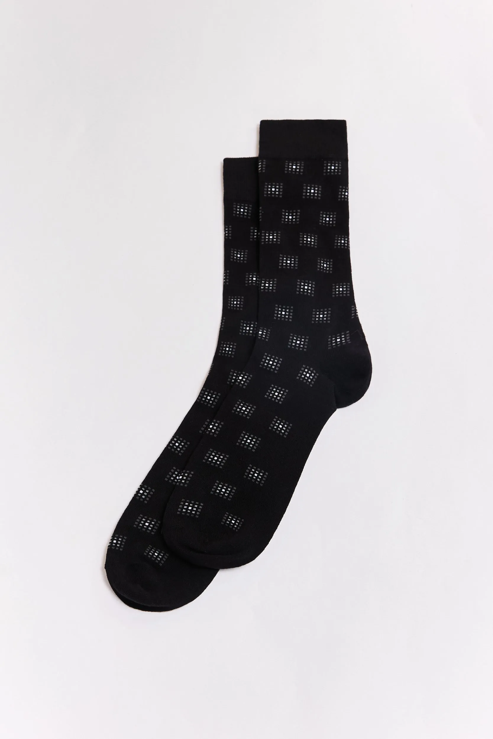 Graphic square pattern socks sold by Tristan Style product image thumbnail 2